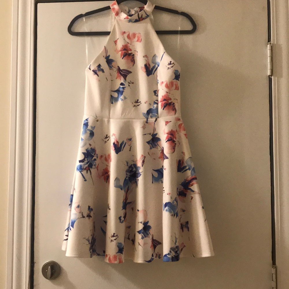 White floral dress